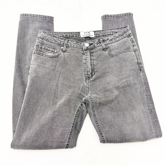 Acne Studios Skin 5 Used Black Stretch Black Charcoal Denim Jeans Size 23 - Picture 4 of 9
